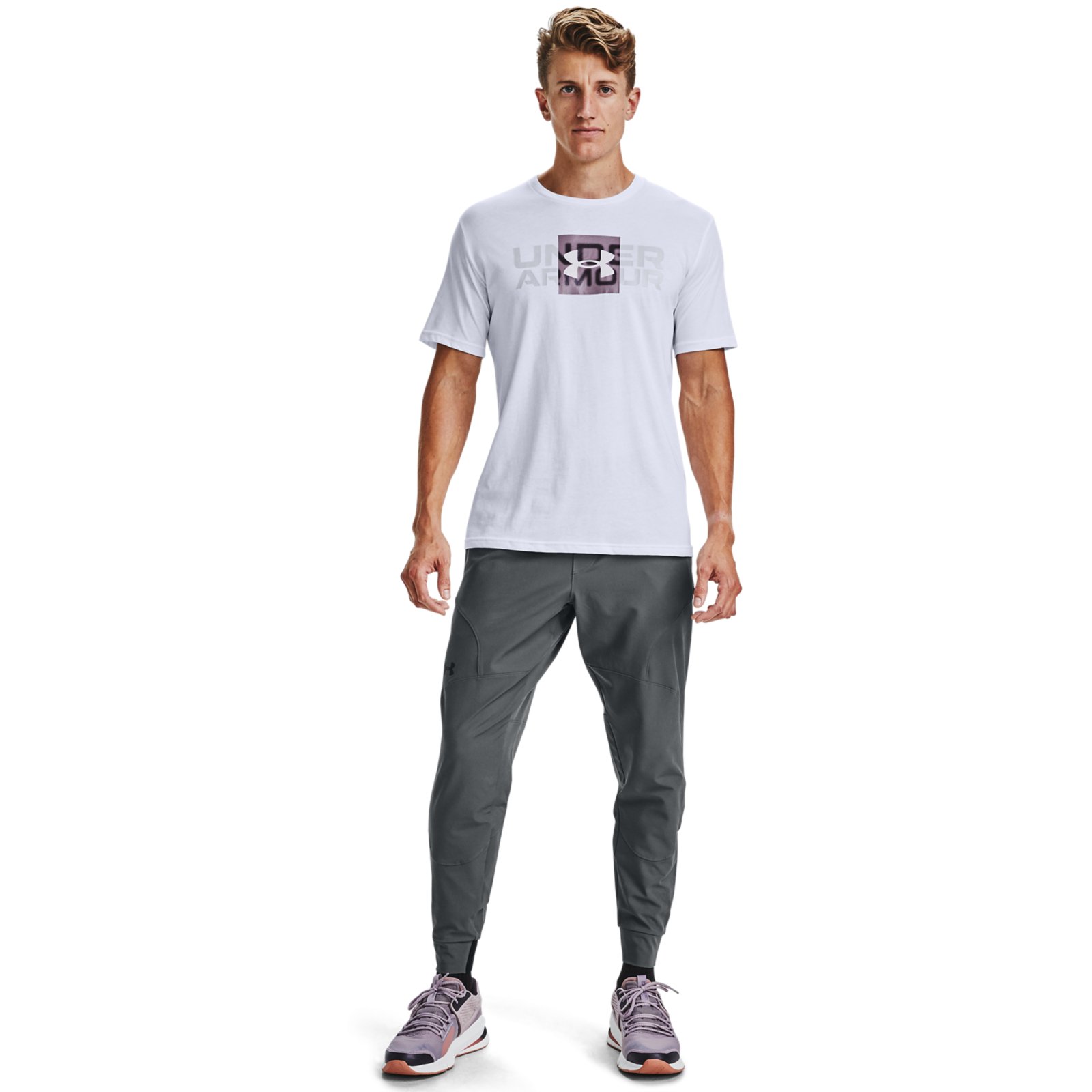 фото Спортивные брюки мужские under armour ua unstoppable joggers серые s/m