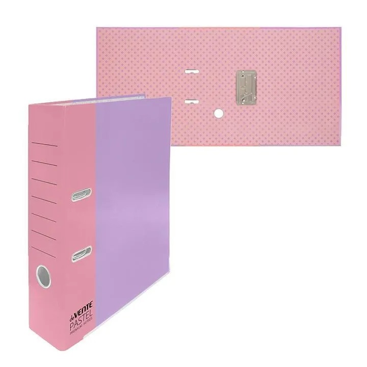 

Папка-регистратор А4, 75 мм, deVENTE Pastel, разборный, металлическая окантовка, матовая л, Розовый, deVENTE Pastel
