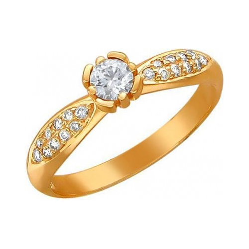

Кольцо из серебра с фианитом р. 19 Эстет 01К155183А, 01К155183А