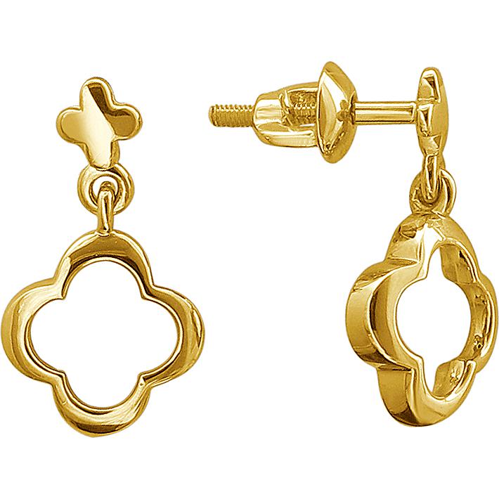 

Серьги женские из золота Эстет 01С0313132, без вставки, 01С0313132