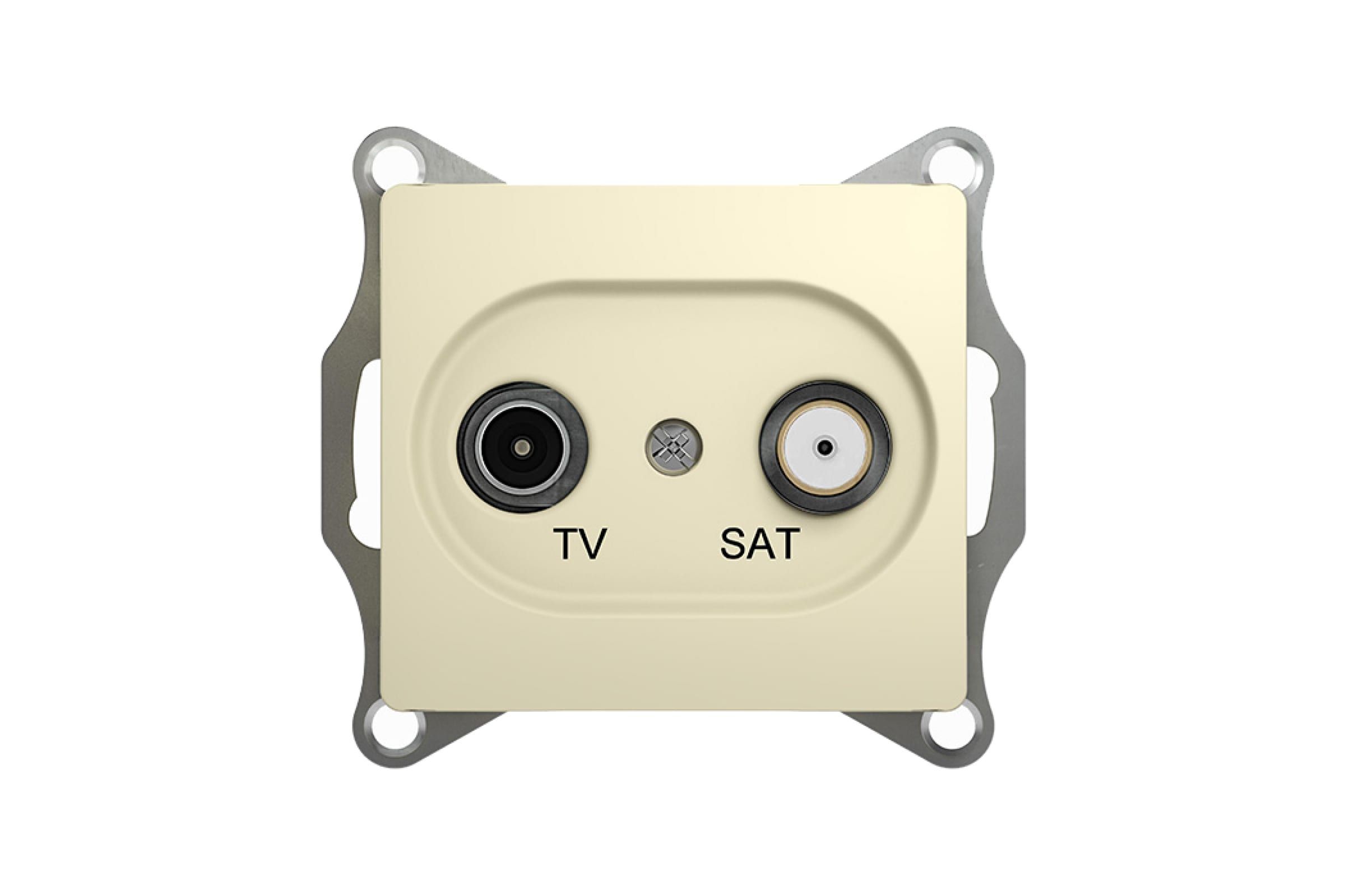 фото Розетка tv+sat телевизионная+спутниковая glossa gsl000297 schneider electric systeme electric