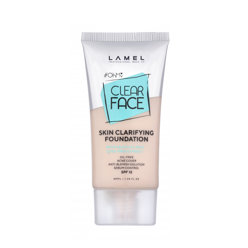 фото Тональный крем lamel professional ohmy clear face foundation т.402