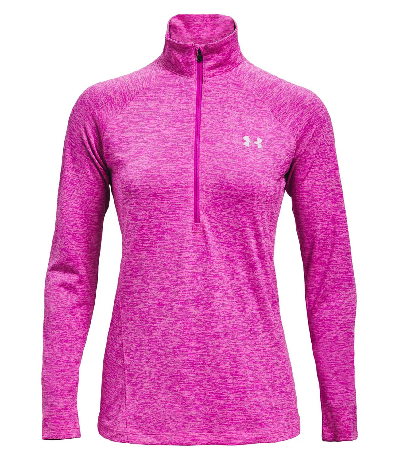 фото Лонгслив женский under armour tech 1/2 zip - twist розовый s/m