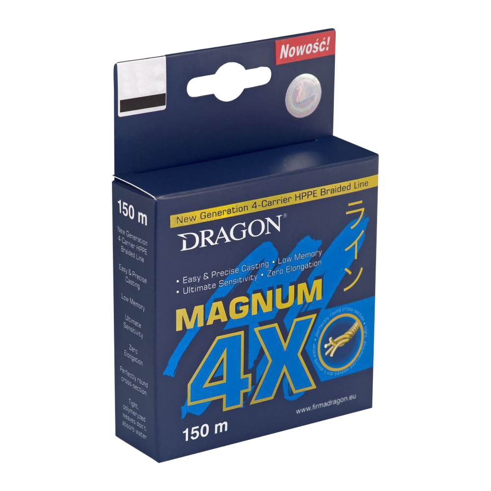 фото Леска плетеная dragon magnum 4x 0,1 мм, 150 м, 7,9 кг, gray