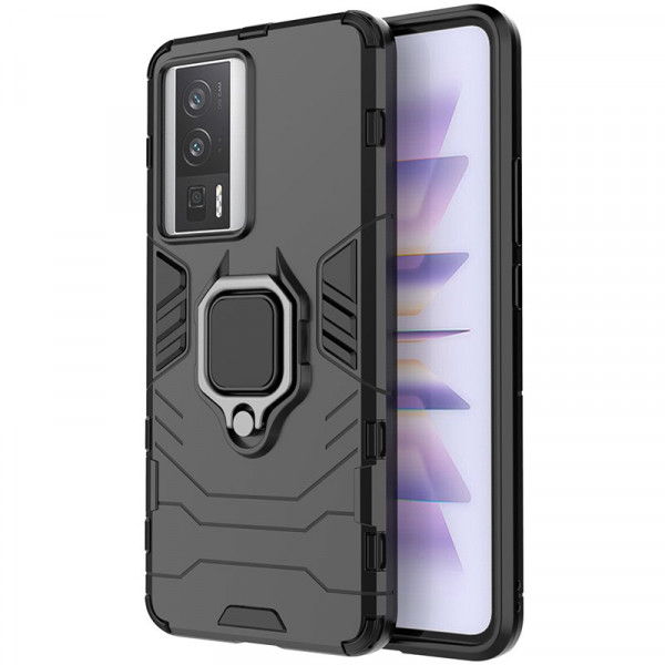 

Противоударный чехол Transformer Ring для Xiaomi Poco F5 Pro / Redmi K60 / K60 Pro, черный, Transformer Ring