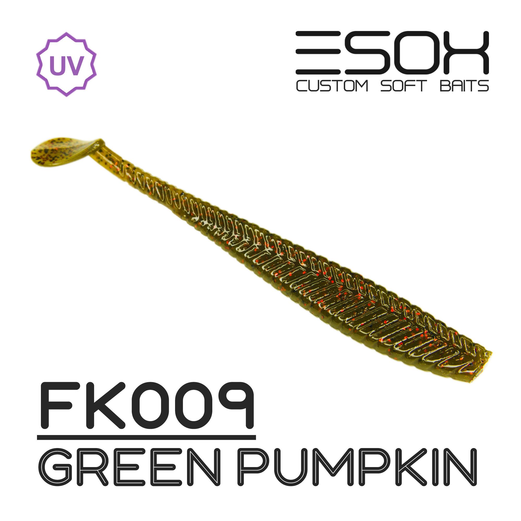 

Силиконовая приманка Esox Tratta 106 мм цвет fk009 Green Pumpkin 4 шт, Разноцветный, Tratta