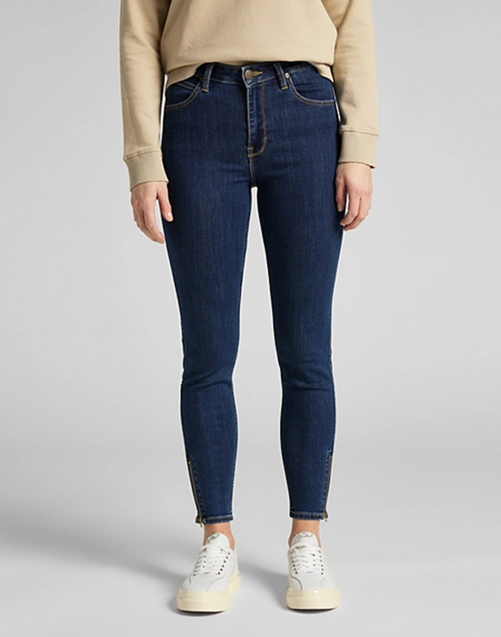 

Брюки женские Lee Scarlett High Zip STONE TRAVIS синие 31/33