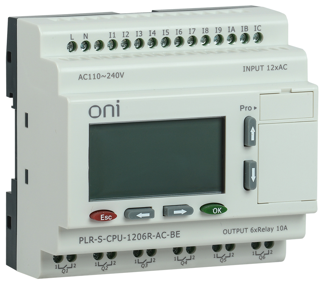 фото Реле логическое plr-s. cpu1206(r) 220в ac с экраном oni