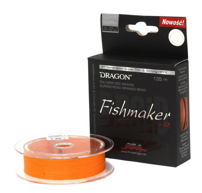 

Шнур Dragon Fishmaker v.2 (135m Orange 0,12mm 10.50kg) 41-12-0/4/6