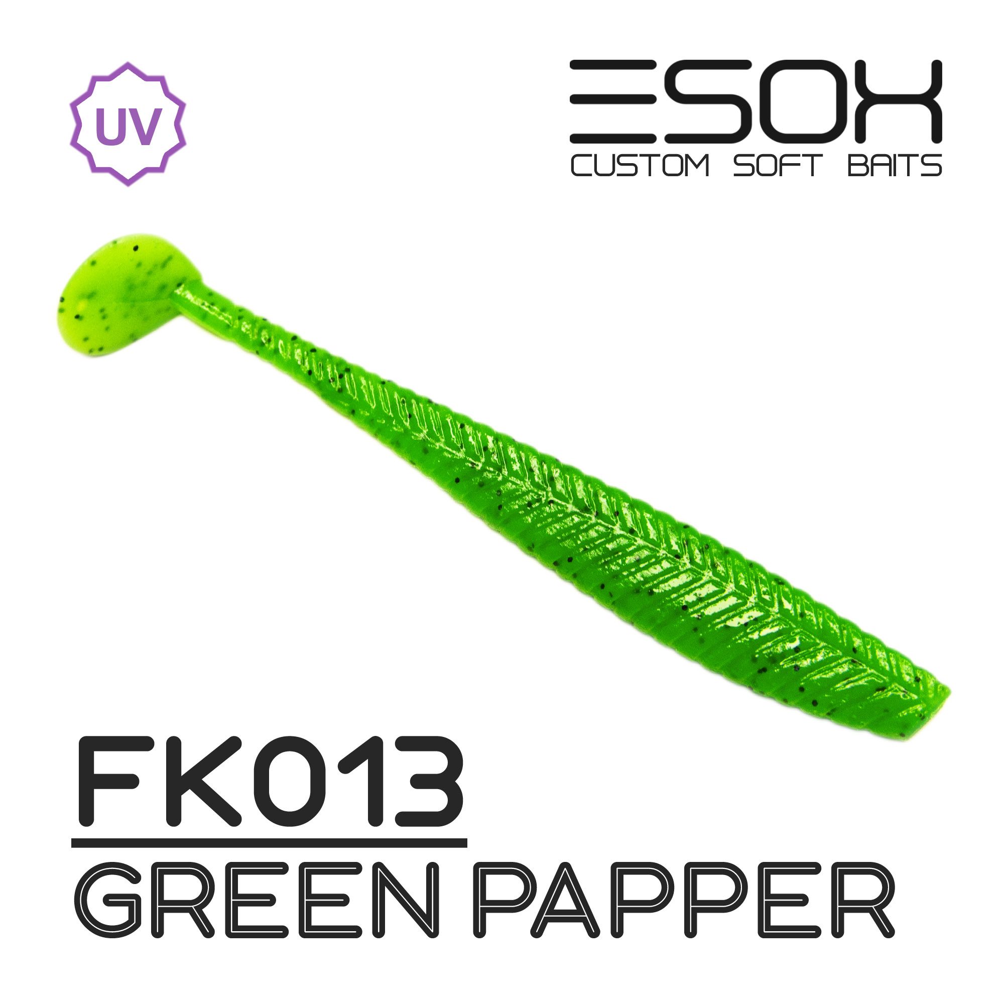 

Силиконовая приманка Esox Tratta 106 мм цвет fk013 Green Papper 4 шт, Разноцветный, Tratta