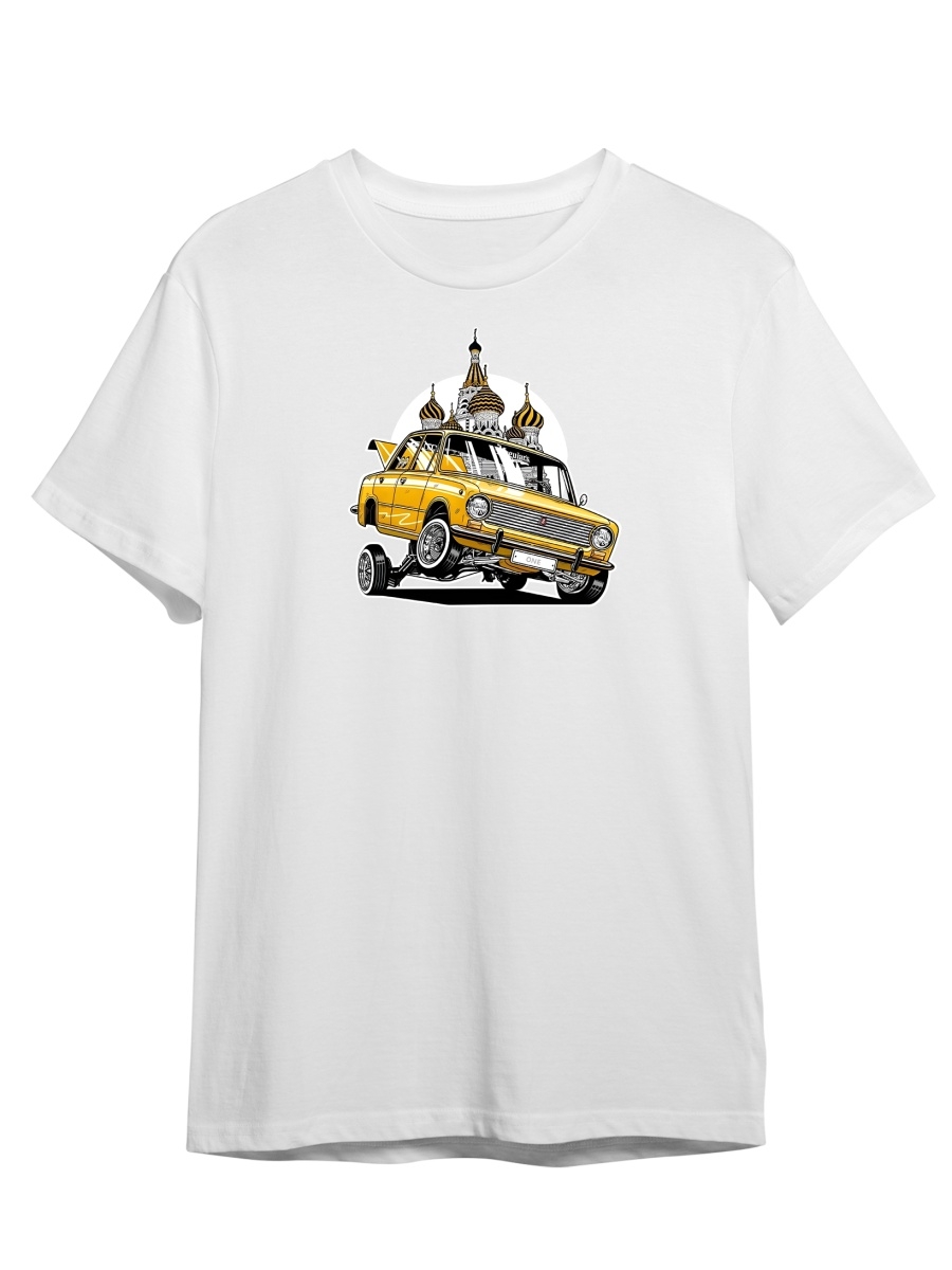 фото Футболка унисекс сувенирshop автомобиль "lowrider / лоурайдер" 1 белая xl (50-52)