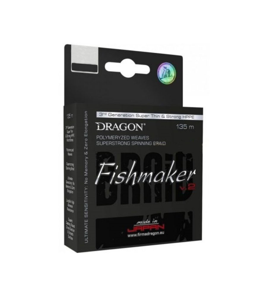 

Шнур Dragon Fishmaker v.2 (135m Gray 0,10mm 7.95kg) 41-12-0/4/6