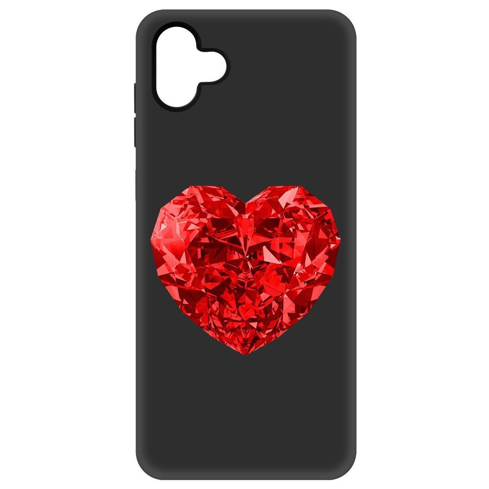 

Чехол-накладка Софт Рубиновое сердце для Samsung Galaxy A04 (A045), Черный