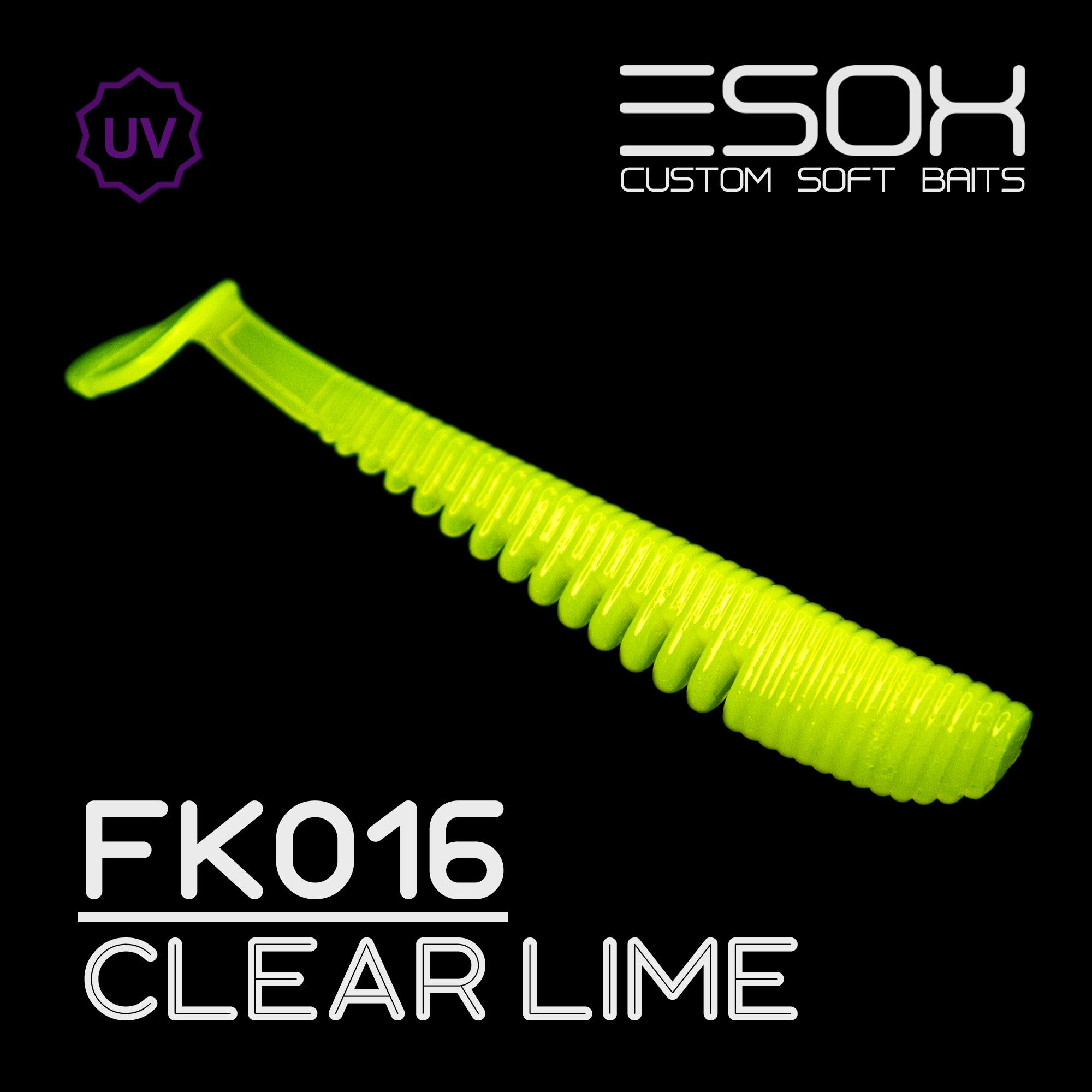 Силиконовая приманка Esox Awanura 76 мм цвет fk016 Clear Lime 7 шт