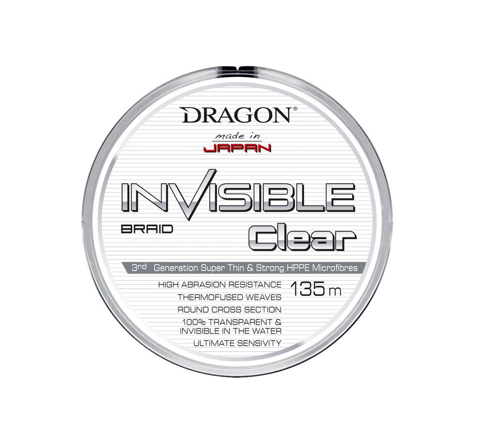 

Леска плетеная Dragon Invisible 0,12 мм, 135 м, 10,6 кг, clear, Invisible