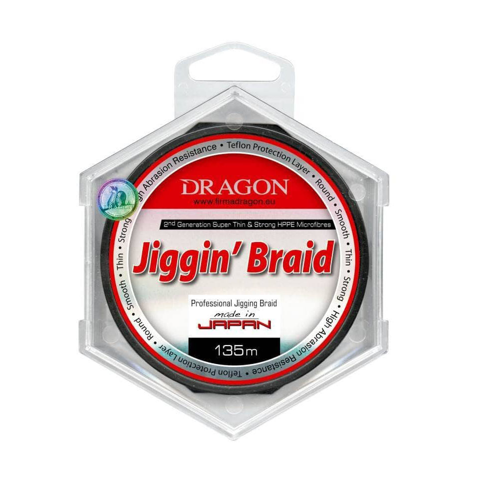 Леска плетеная Dragon Jiggin' Braid 0,12 мм, 135 м, 10,4 кг, red