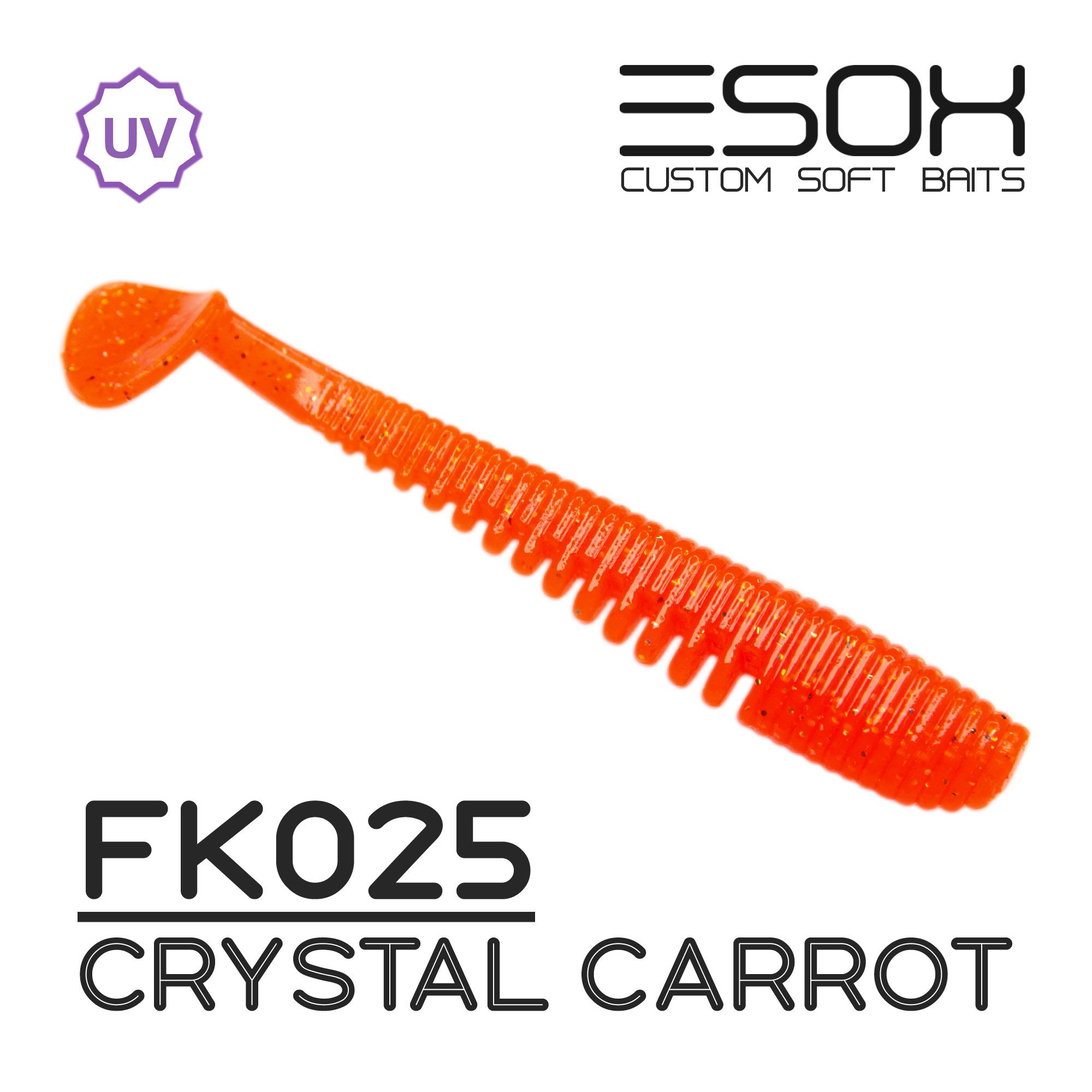 

Силиконовая приманка Esox Awanura 100 мм цвет fk025 Crystal Carrot 5 шт, Разноцветный, Awanura
