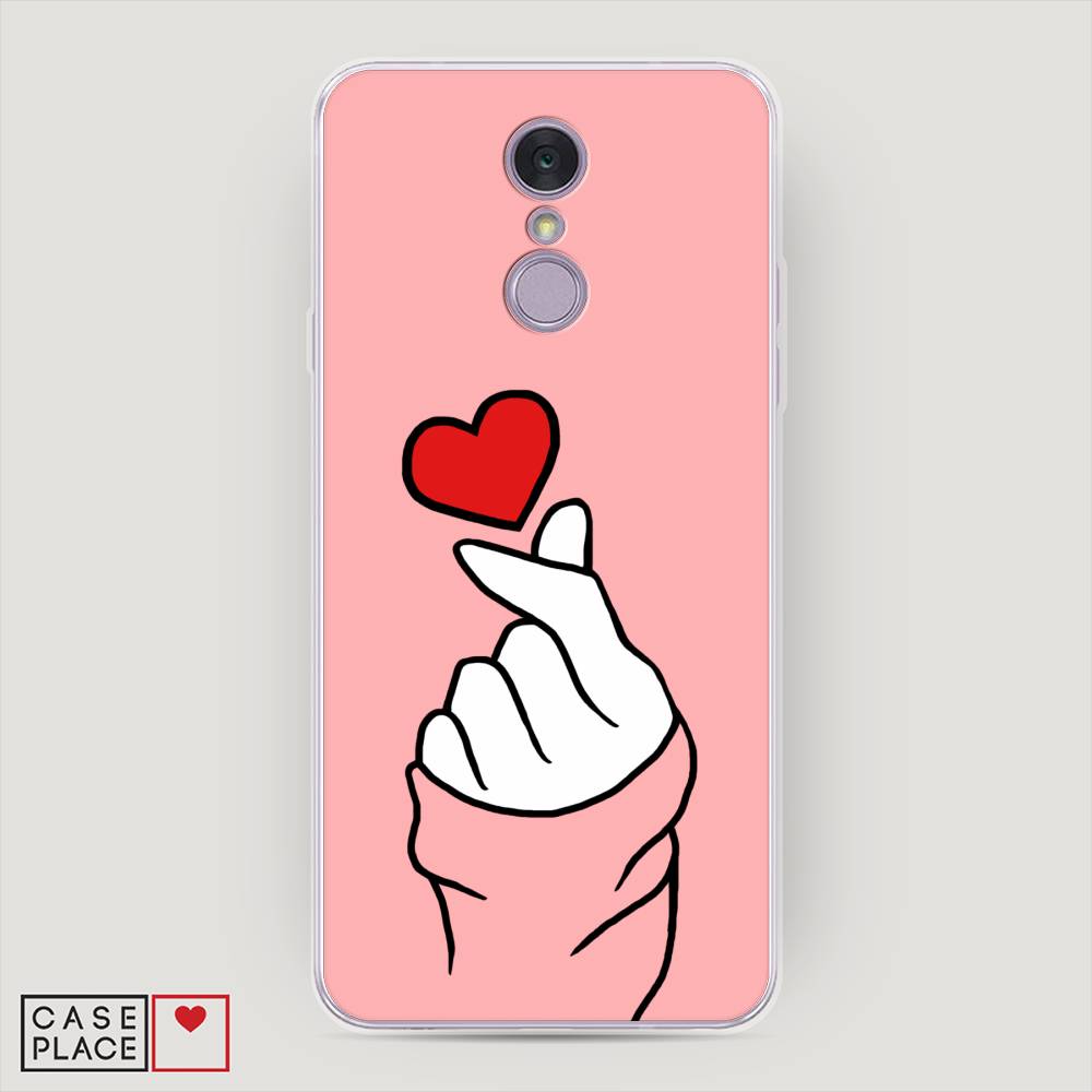 

Чехол Awog на LG Q7 (Plus, Alpha) "Милое сердечко", Белый;красный;черный, 83550-7