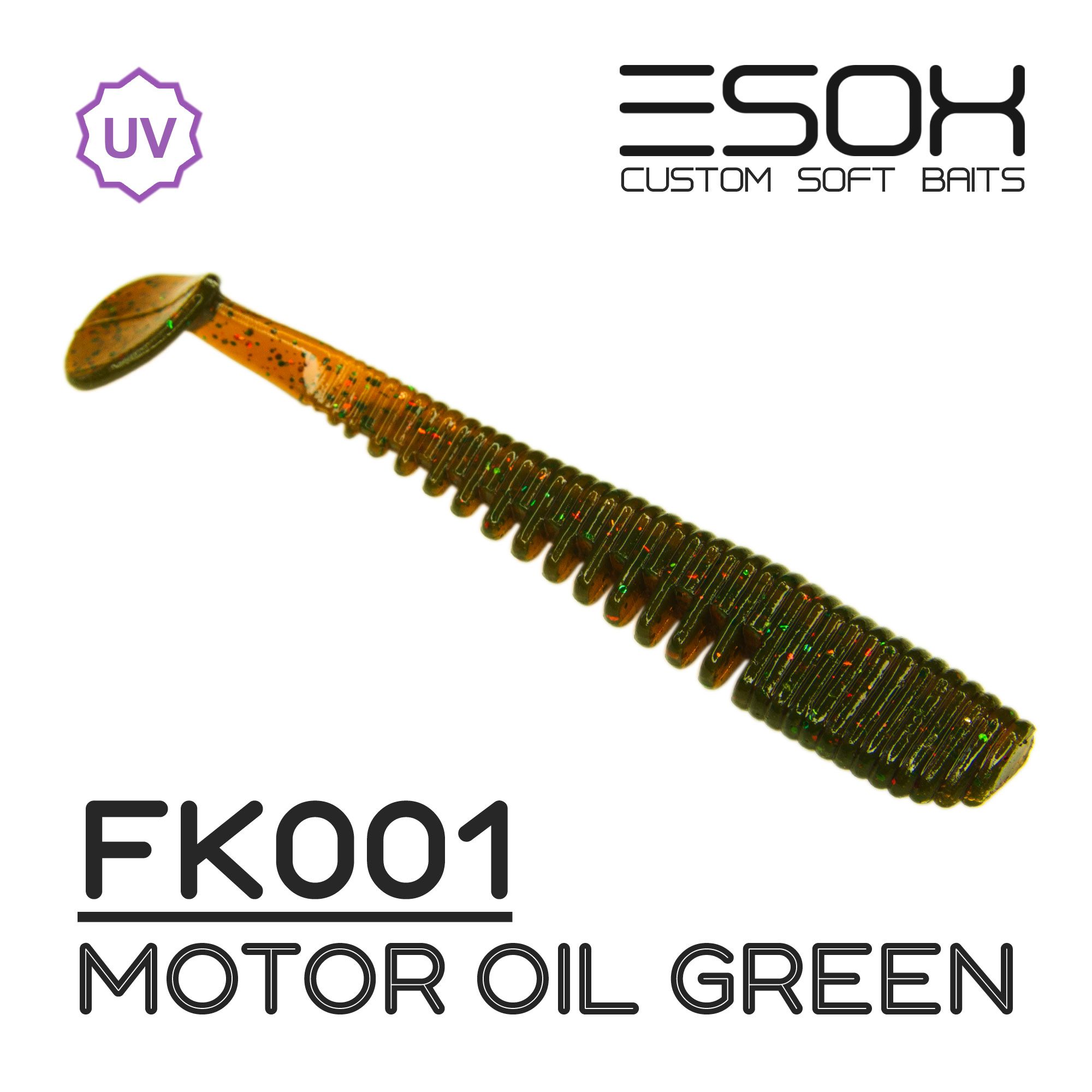 

Силиконовая приманка Esox Awanura 89 мм цвет fk001 Motor Oil Green 6 шт, Разноцветный, Awanura