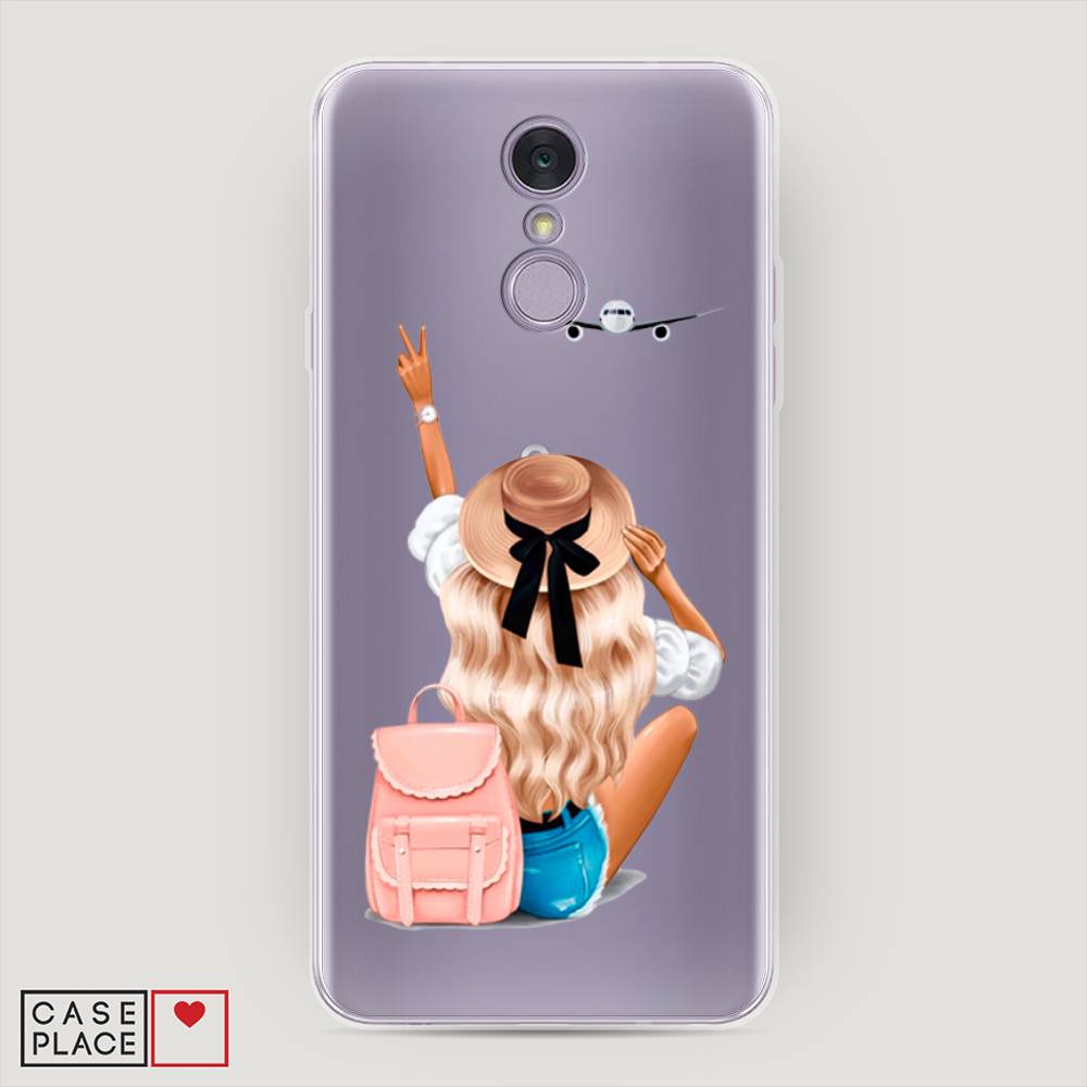 

Чехол Awog на LG Q7 (Plus, Alpha) "Автостопом самолетом", Бежевый;розовый;голубой, 83550-7