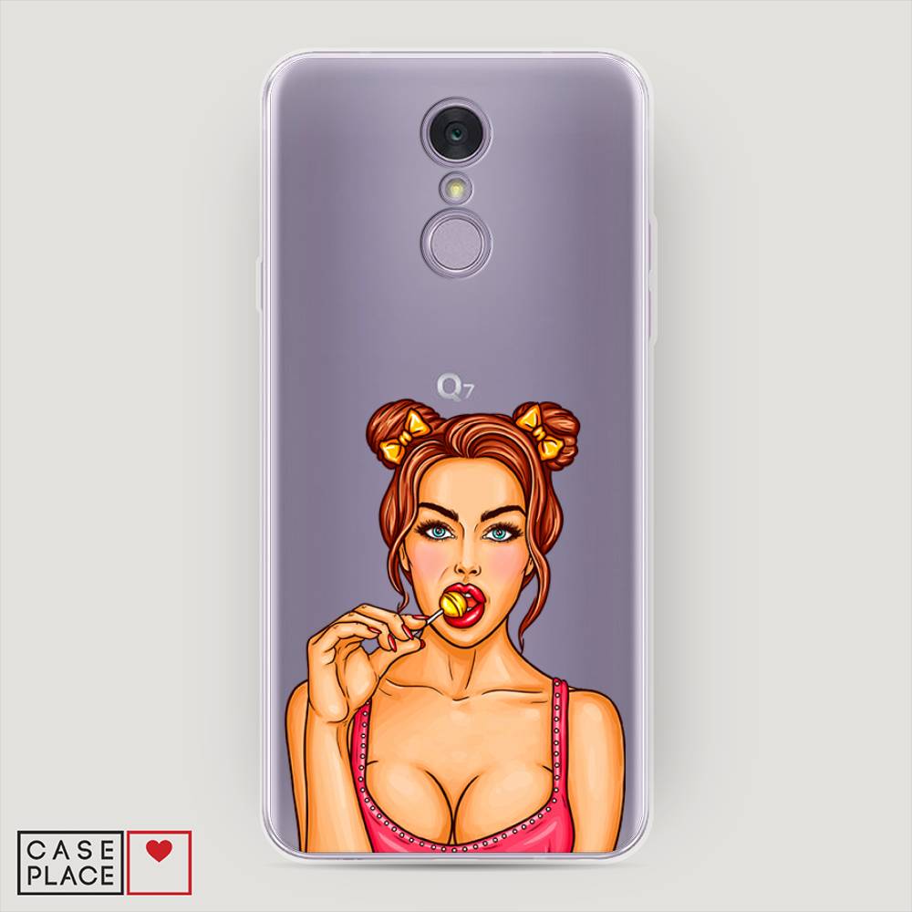 

Чехол Awog на LG Q7 (Plus, Alpha) "Вкусный леденец", Бежевый;коричневый;розовый