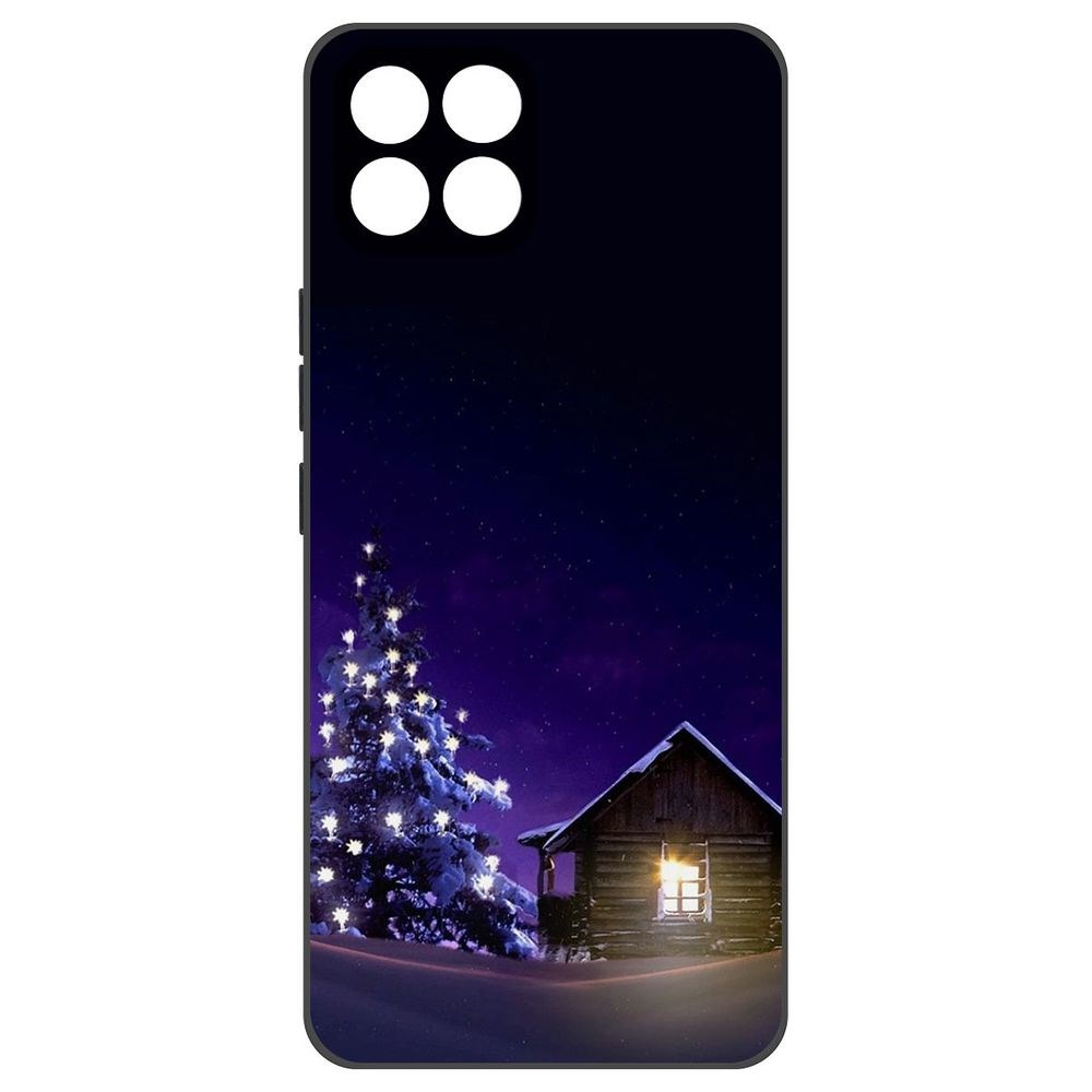 

Чехол-накладка Софт Зимний домик для Infinix Smart 6 HD, Черный