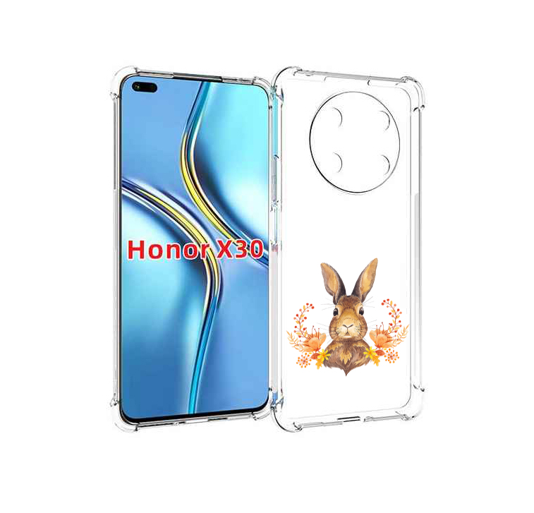

Чехол MyPads зайка в цветах для Honor X30 / Magic4 Lite 5G, Прозрачный, Tocco