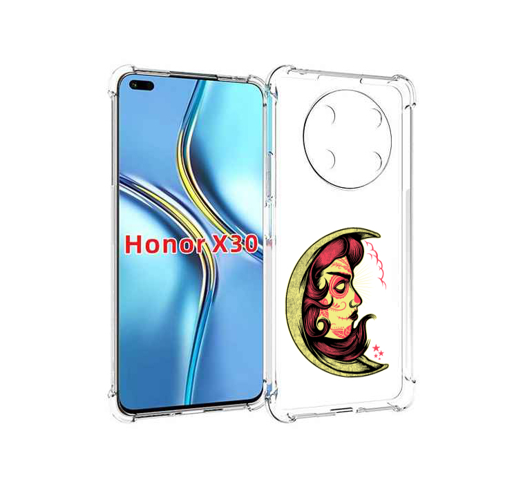 

Чехол MyPads желтый полумесяц с лицом девушки для Honor X30 / Magic4 Lite 5G, Прозрачный, Tocco