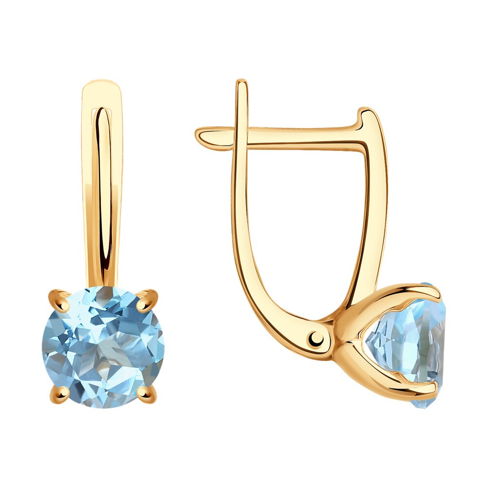 

Серьги из красного золота SOKOLOV 728062, топаз, 728062