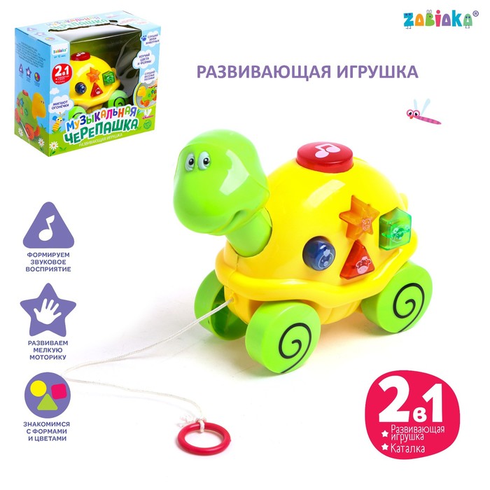 

Музыкальная игрушка Музыкальная черепашка, звук, свет, цвета МИКС
