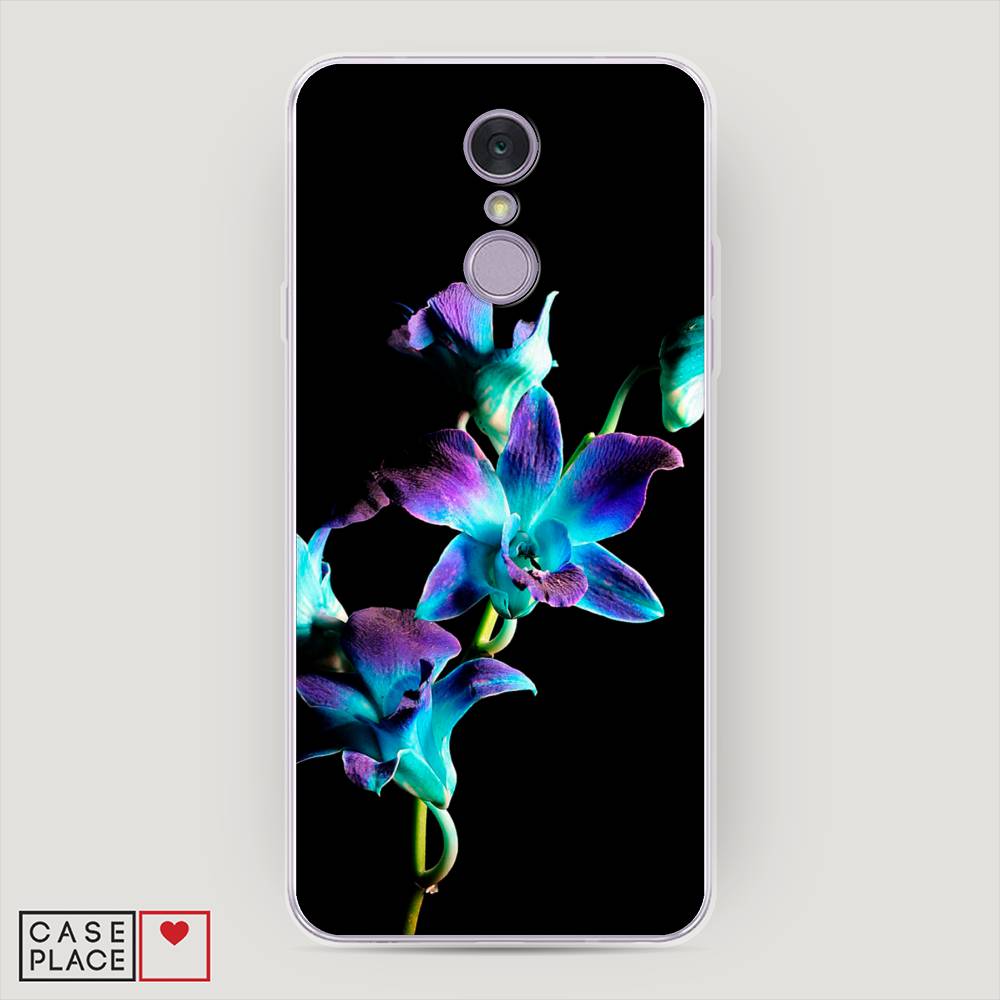 

Чехол Awog на LG Q7 (Plus, Alpha) "Синий цветок на черном", Черный;голубой;синий, 83550-8