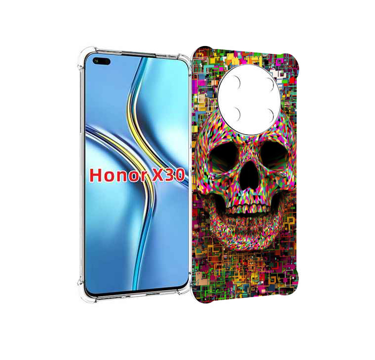 

Чехол MyPads череп красочные цвета для Honor X30 / Magic4 Lite 5G, Прозрачный, Tocco