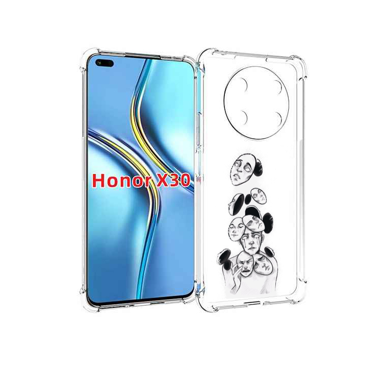 

Чехол MyPads человек с разными масками для Honor X30 / Magic4 Lite 5G, Прозрачный, Tocco