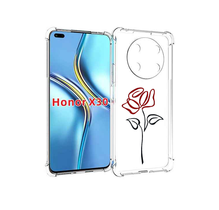 

Чехол MyPads цветок в одну линию для Honor X30 / Magic4 Lite 5G, Прозрачный, Tocco