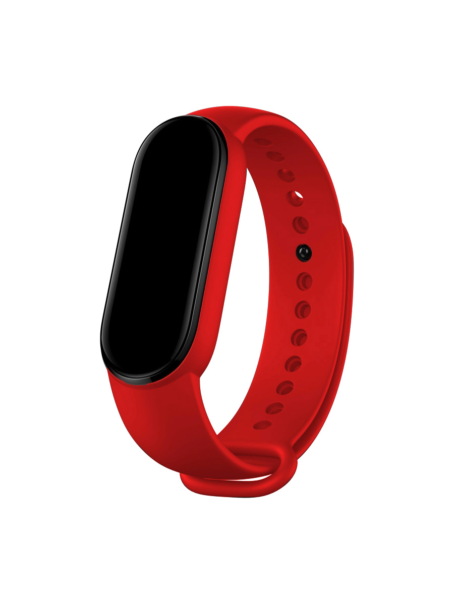 фото Ремешок силиконовый zibelino для xiaomi mi band 3/ 4 red