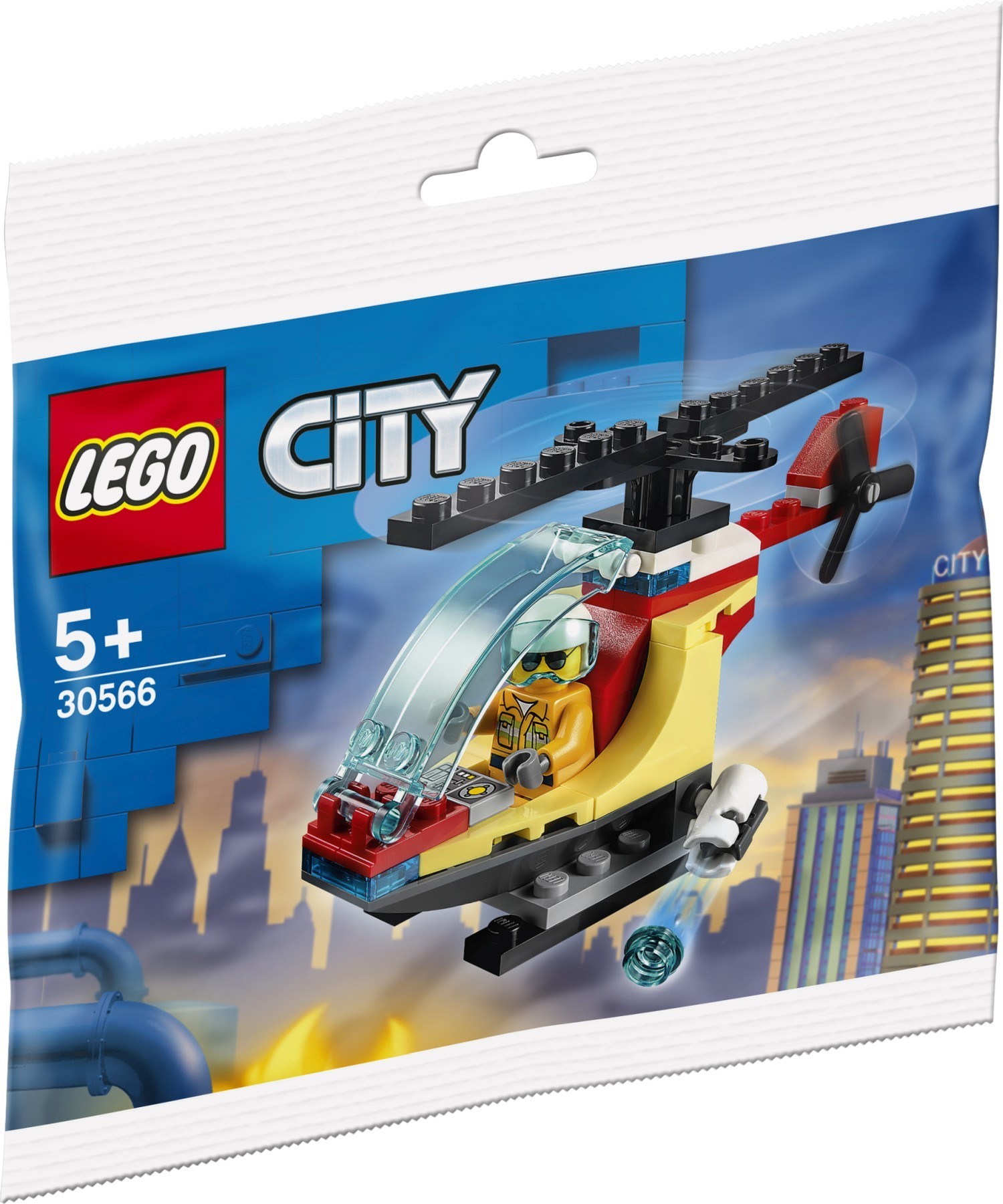 Конструктор Lego 30566 City Пожарный вертолет, 35 деталей