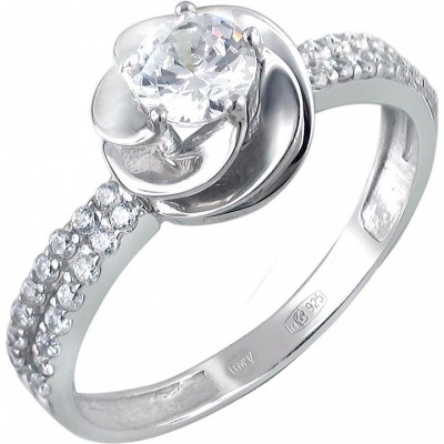 

Кольцо из серебра р.  Эстет 01К1511421, фианит, 01К1511421