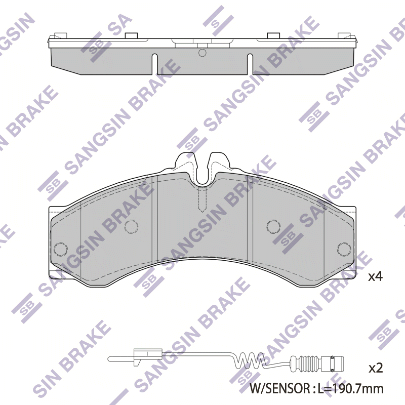 

Тормозные колодки Sangsin brake передние/задние sp1277