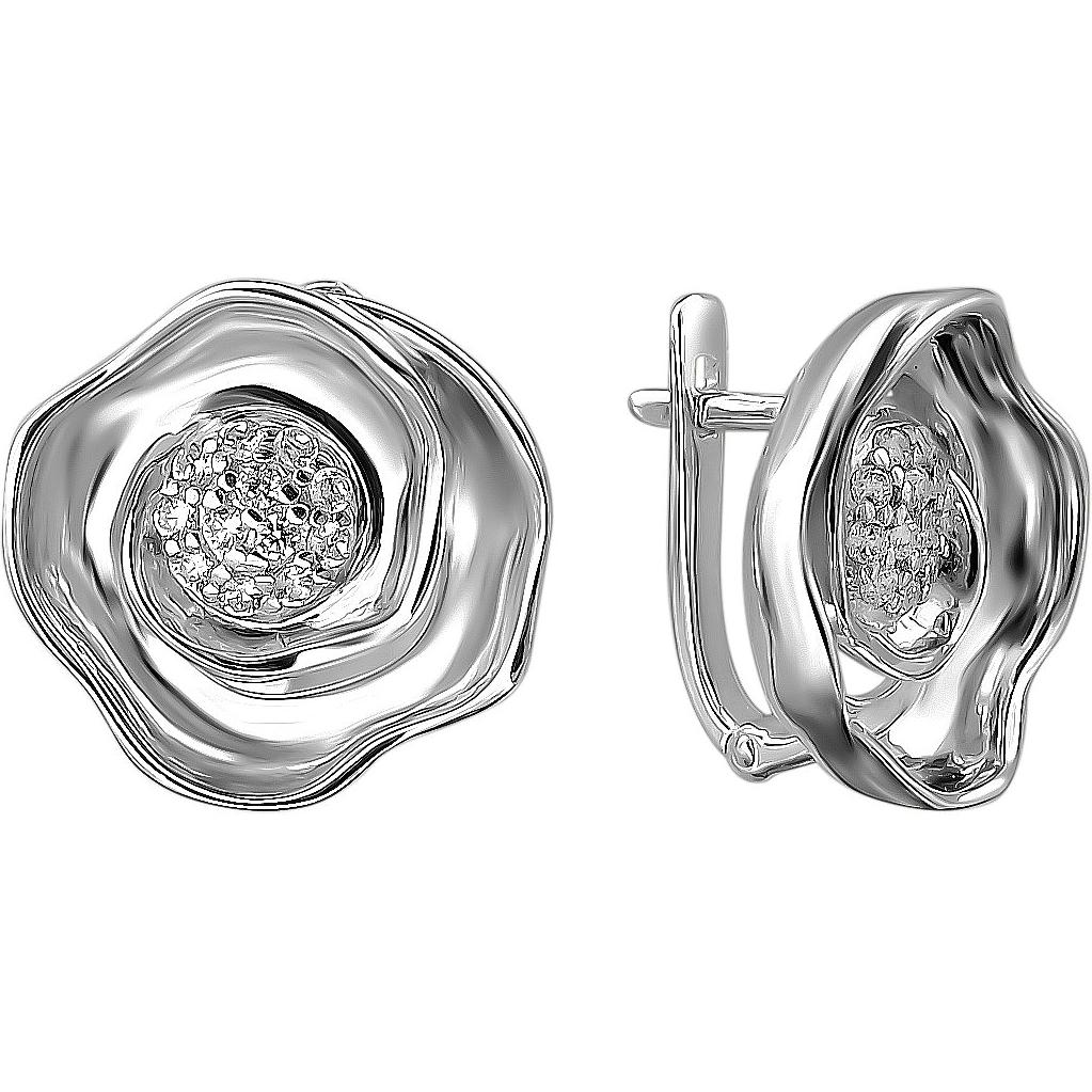 

Серьги женские из серебра Эстет 01С1513060, фианит, 01С1513060