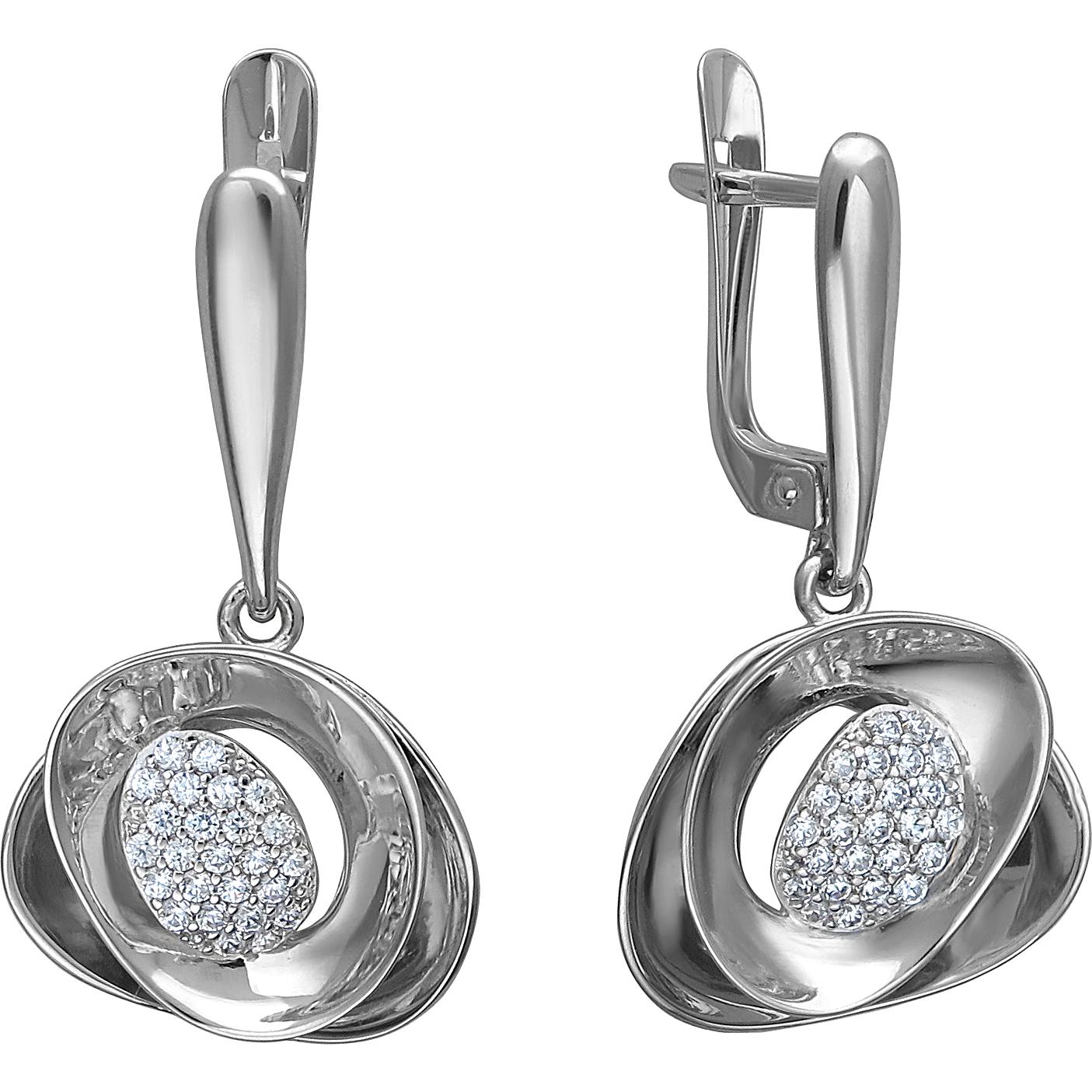 

Серьги женские из серебра Эстет 01С1512873, фианит, 01С1512873