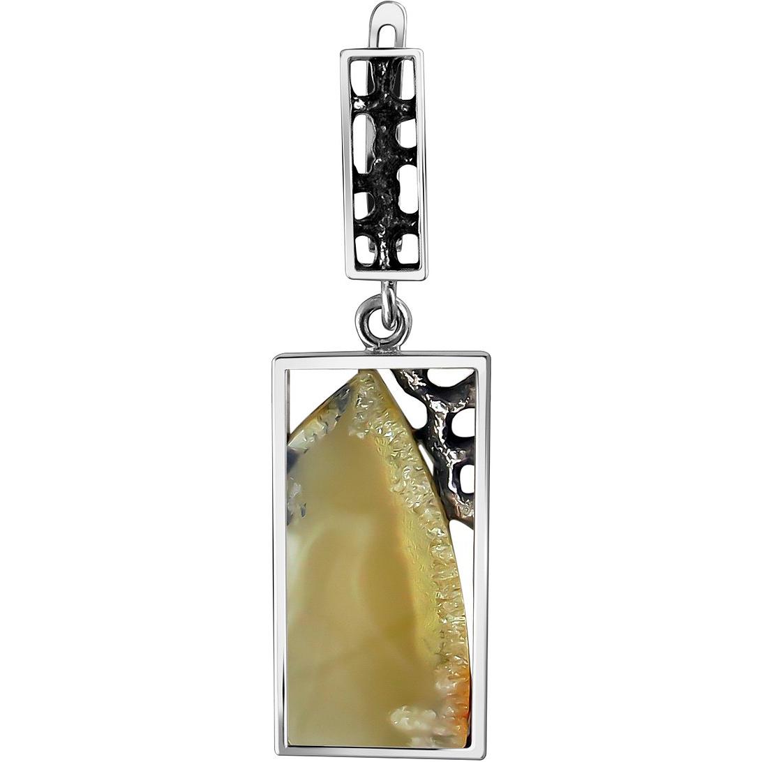 

Серьги женские из серебра Эстет В4С451002, янтарь, В4С451002