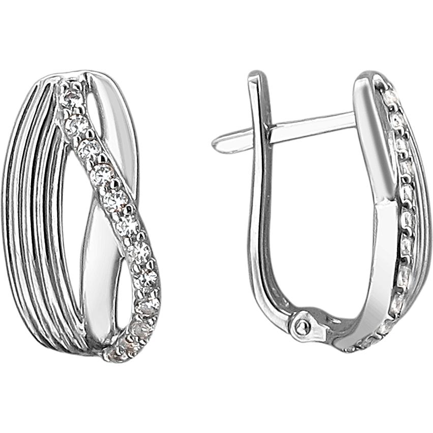 

Серьги женские из серебра Эстет 01С1513066, фианит, 01С1513066