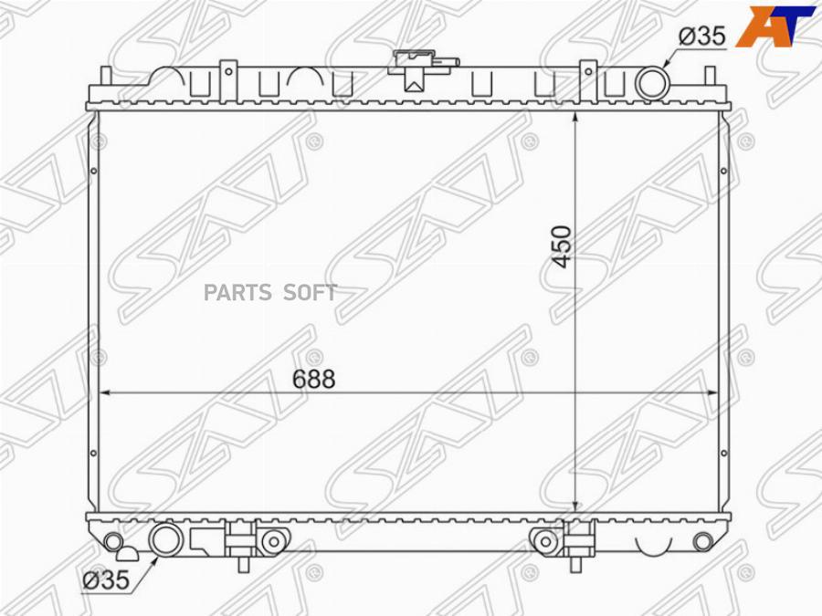 

SAT Радиатор NISSAN RNESSAKA24DE/PRESAGE/BASSARA/SERENA/LIBERTY/PREIRIE SR20/YD25 98-02