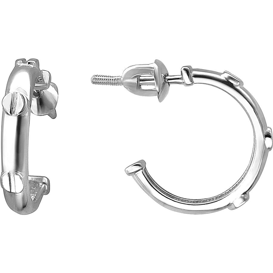 

Серьги женские из серебра Эстет 01С0513071, без вставки, 01С0513071