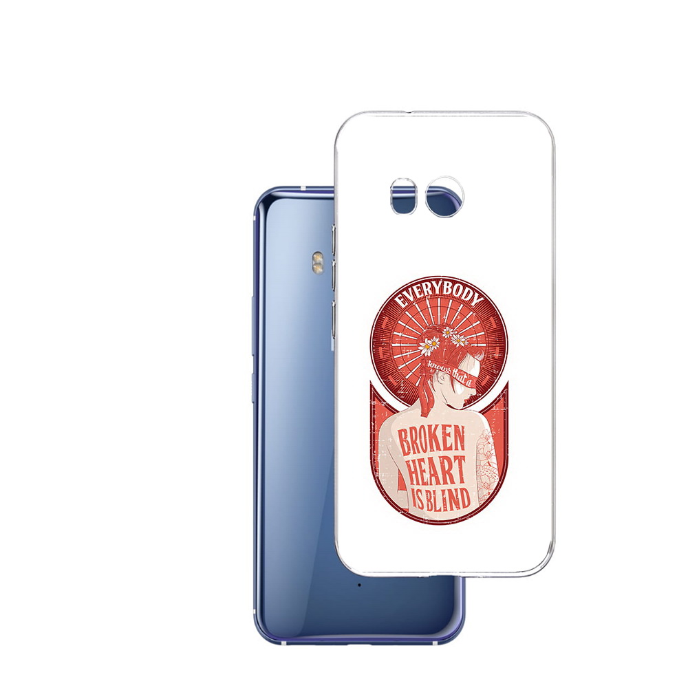 

Чехол MyPads Tocco для HTC U11 девушка разбитое сердце, Прозрачный, Tocco