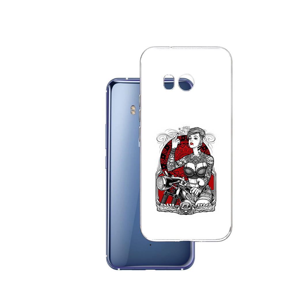 

Чехол MyPads Tocco для HTC U11 девушка на мотоцикле, Прозрачный, Tocco