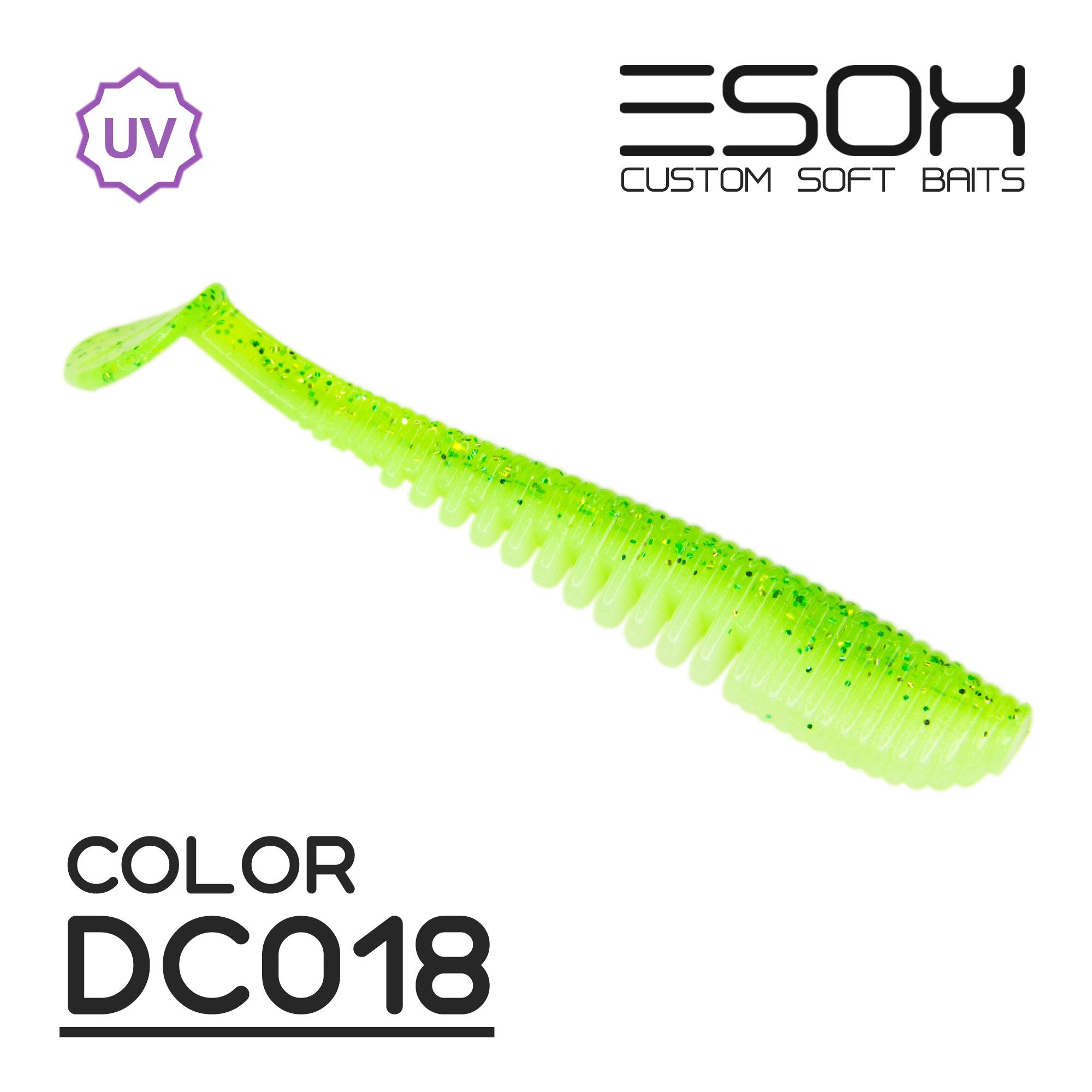 Силиконовая приманка Esox Awanura 100 мм цвет dc018 5 шт