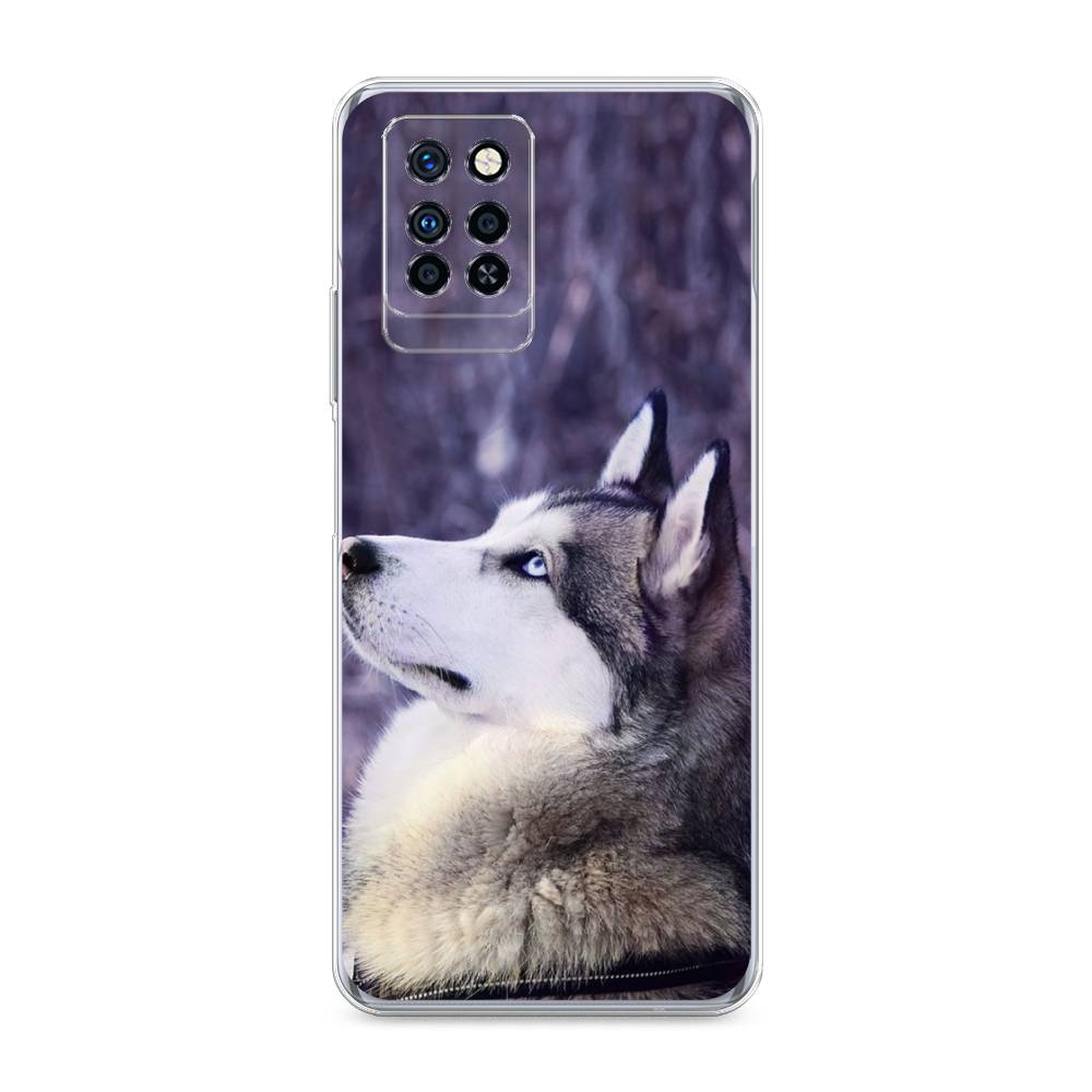 

Чехол для Infinix Note 10 Pro "Хаски 1", Фиолетовый;белый, 3100150-1