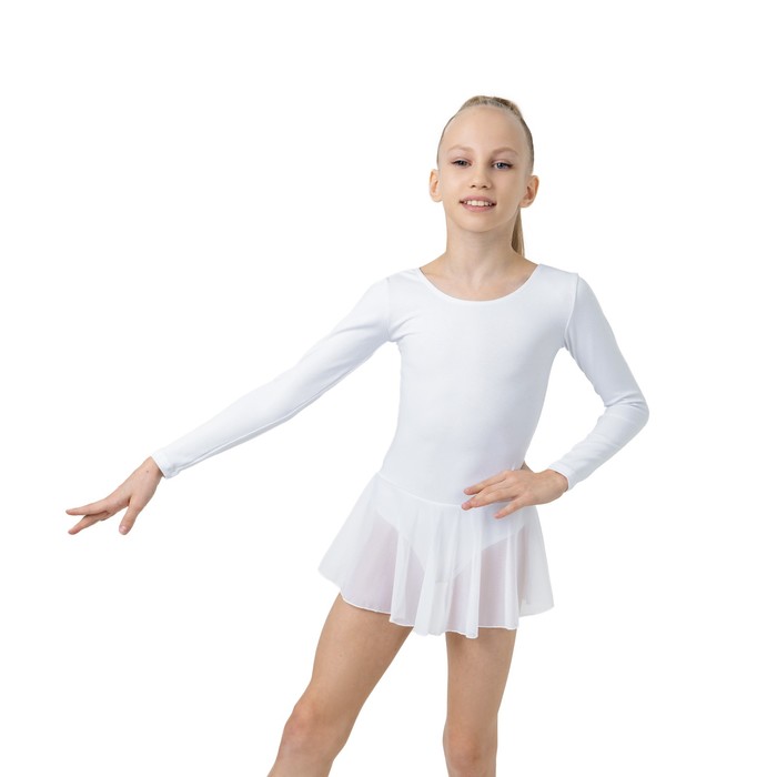 

Купальник гимнастический детский Grace Dance 262070 цв. белый р. 134, 262070
