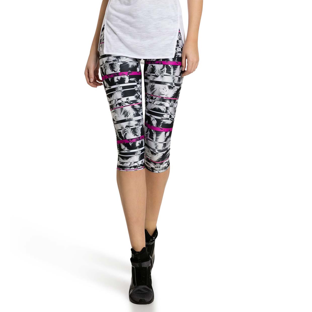 фото Спортивные леггинсы женские puma all eyes on me 3/4 tight разноцветные xs